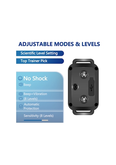 Köpek Eğitim Cihazı Köpekler İçin Havlama Tasması Renkli Ekran Akıllı Köpek Eğitmeni Su Geçirmez Ip6-siyah