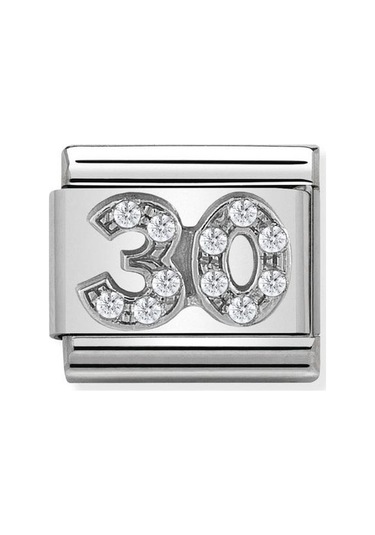 Composable Classic Dekoratif Link - Semboller - 30 - 21 30 925 Gümüş Zirkon Pembe