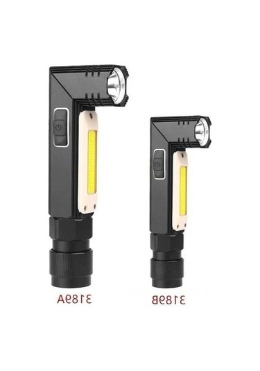 Ulzyvf Createtech Xpg+cob Usb Fener, Kırmızı Kemerli, Siyah, Beyaz 3189b Oq, Küçük Ve Katlanır Siyah