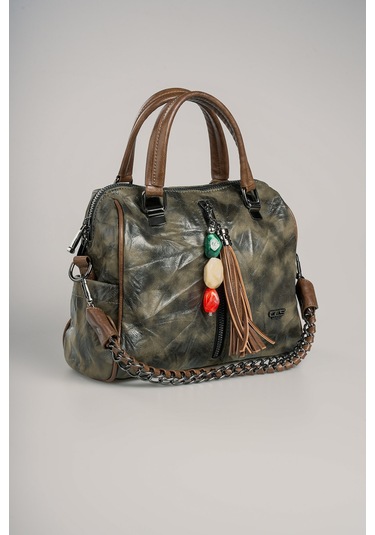 Ççs Kadın Omuz Çantası Ccs18030 Koyu-yeşil Koyu-yeşil