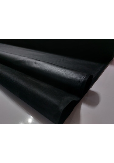 Siyah Renk Keçeli Suni Deri 1 Metre
