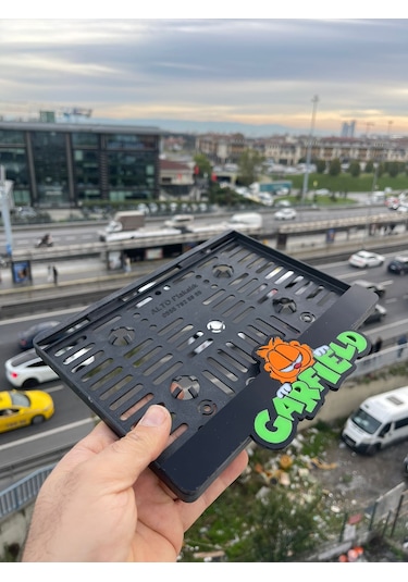 Garlfield Özel Tasarım Pleksi Motosiklet Plakalık Yeşil