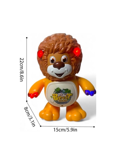 Pilli Sesli Işıklı Sevimli Dans Eden Aslan 0