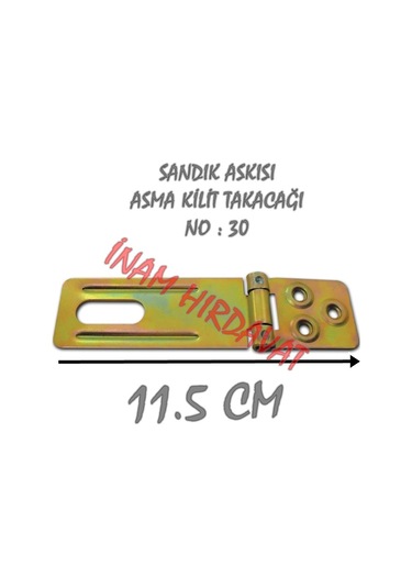 Sandık Askısı - No 30 - 11.5 Cm Asma Kilit Takacağı