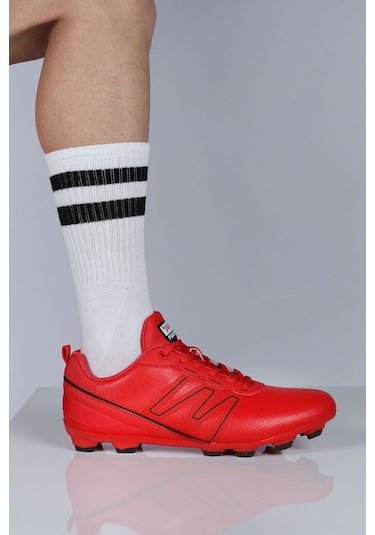 Jump 28524 Kırmızı Çim Halı Saha Krampon Futbol Ayakkabısı Kırmızı