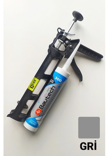 Gri Silikonize Mastik / Çekomastik 500 gr. + Silikon Tabancası