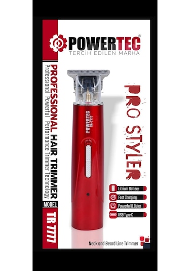 Powertec TR-7777 Type-C Şarjlı Tıraş Makinesi