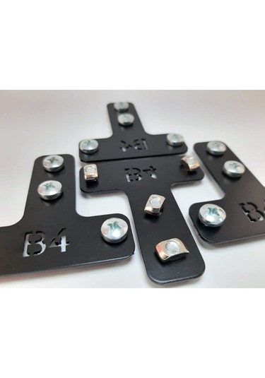 Brk Sigma Profil Uyumlu Sigma Profil Dikey Sabitleme Metali + Montaj Vida Ve Somunları