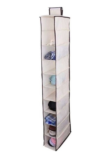 Novahub 10 Haki Cepler Asılı Giysi Çantası, İç Çamaşırı, Ayakkabı Organizatör, Ev Odası Elbise Tutucu Askı Dolap Haki