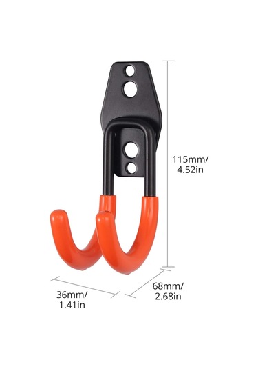 6 Adet Kullanışlı Çelik Garaj Depolama Çift Kanca Ağır Hizmet Tipi Duvar Kancası J Tipi Ağır Hizmet Tipi Kanca, Toplu Mallar, Bisikletler, Merdivenler Vb. İçin Uygundur. Çok Renkli