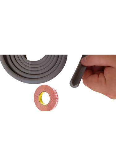 Laynbebe- Slim (İnce) Kauçuk Kenar + Köşe Koruyucu Set Gri Çok Renkli