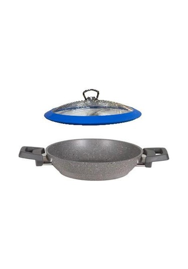 Mehtap Granit Sahan 20 Cm Mavi Silikon Kapaklı