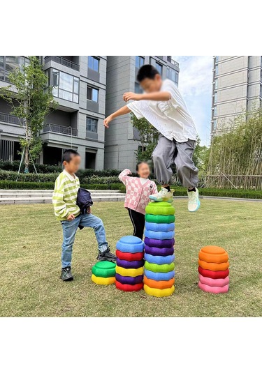 Geeksen Çocukların Denge Ve Koordinasyon Becerilerini Geliştiren Renkli Epp Adım Taşı Sarı