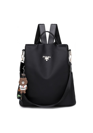 Oloey Yeni Kadın Sokak Modasıbasılısırttanası-siyah Siyah