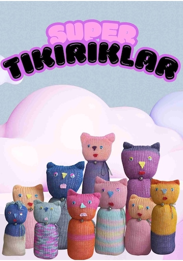 Tıkırık Örgü Yastık Uyku Ve Oyun Arkadaşı Çikito - 45 Cm Diğer