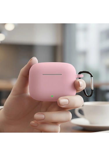 Caseonn Huawei Freebuds Se 4 Anc Kılıf Askı Aparatlı Mat Silikon Pembe