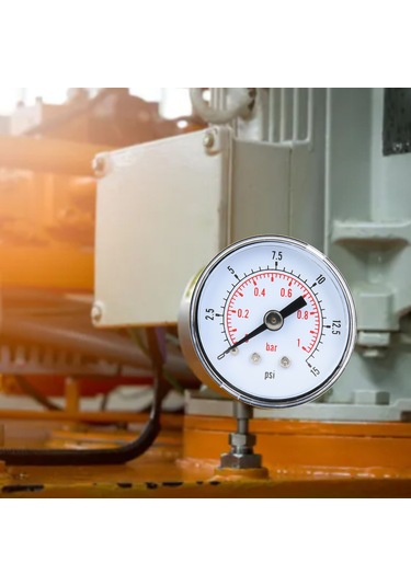 Jeemson 0-200psi/0-14bar Çift Ölçekli Akşiyel Basınç Göstergesi, 1/8" Bspt Dişli, Metal Kasa, Hava-su-yakıt Basıncı Ölçümü