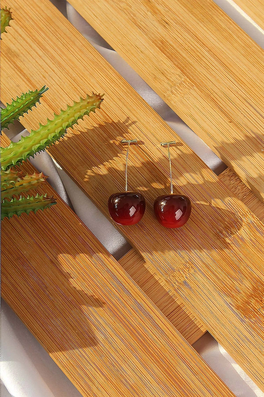 Dodes Gold Renk Kiraz Model Kadın Küpe Tg27bkp6727 Çok Renkli