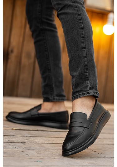 D873 Günlük Ortopedik Erkek Klasik Garantili Ayakkabı Siyah