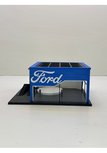 3d Baskı 1/64 Ölçekli Ford Showroom Tasarımlı Diorama Araç Sergileme Garajı