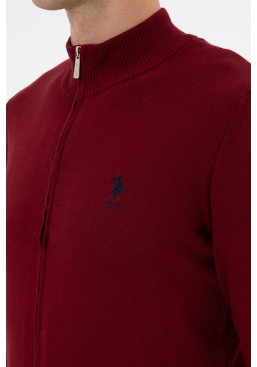U.s. Polo Assn. Erkek Bordo Hırka Triko 50313684-vr014 Bordo