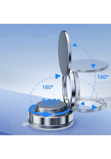 Noktaks - Telefon Tutucu T28 Vakum Özellikli 360 Derece Dönebilen Magnetik Telefon Tutucu - Beyaz T36060