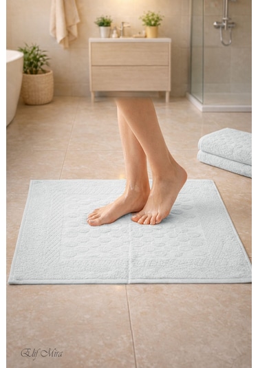 3 Lü Banyo Ayak Havlusu Seti %100 Pamuk Damatouch Gri