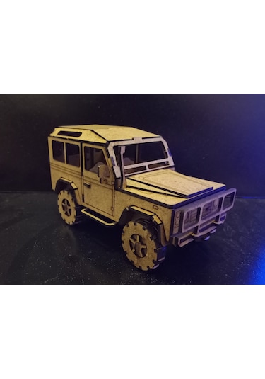 TLRhobi 3d Land Rover Defender Ahşap Lazer Kesim Araba Yapım Kiti