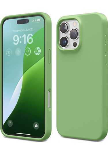 İphone Uyumlu 16 Pro Max Kılıf Nano Lansman Silikon Kapak Yeşil