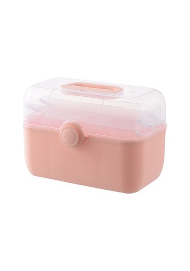 Likeable Büyük Kapasiteli Saklama Ilaç Kutusu-pembe1 1