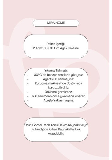 2 Li %100 Pamuklu Banyo Ayak Havlusu Gramajlı Konforlu Mürdüm