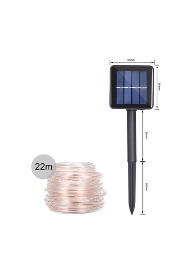 Enerji Tasarruflu Güneş Tüpü Dize Işık 22m 200 Lamba Boncuk 8 Fonksiyonlar 12 Diğer