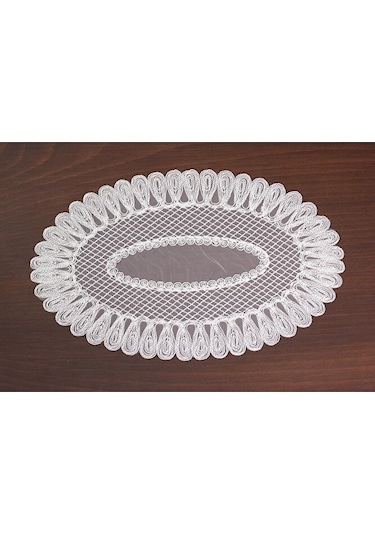 Amerikan Servis Supla Ve Runner Seti 8 Kişilik Set Nakışlı Vivien Bej