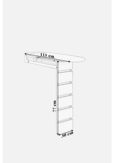 Duvara Monte Katlana Bilir Ütü Masası