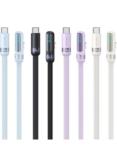 Pazly Usams Us-sj652 30w Pd Usb-c/type-c 8 Pin Alüminyum Dirsek Veri Kablosu 1,2m Hızlı Şarj