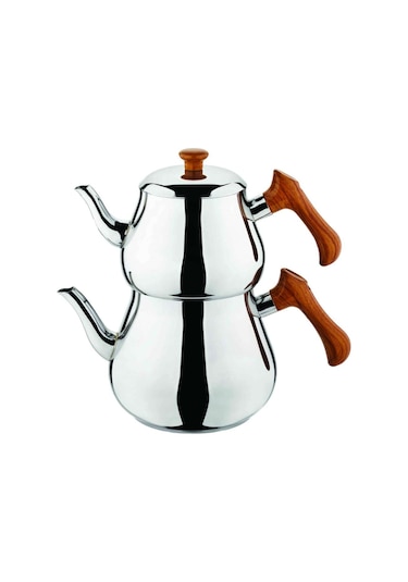 Özkent Piramit Mega Boy Ahşap Çaydanlık 4.9 Lt K350-03 Kahverengi