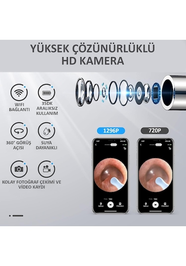 Ne Kablosuz Wifi Kulak Temizleme Kamerası