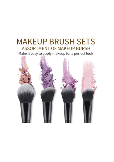 Sones Zoreya Marka Yumuşak Sentetik Kıllar Makyaj Fırçası Seti Göz Makyajı Araçları Hayvanlar Üzerinde Deney Yapmayan Siyah Karıştırma Kırışık Fondöten Fırçaları