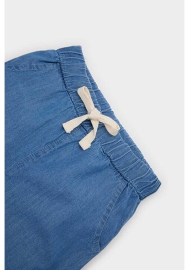 DeFacto Erkek Bebek Beli Lastikli Jean Şort E6837A525SMBE394 Mavi