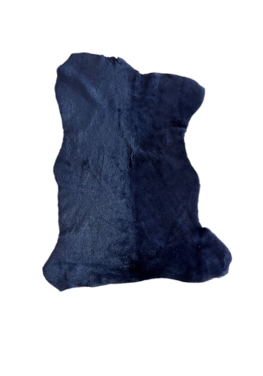 Gerçek Kuzu Postu Kısa Tüylü - 50 X 40 Cm Lacivert