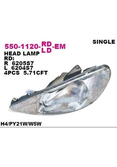 FAR SOL + SİNYAL 206 98-03 ELEKTRİKLİ MOTORLU