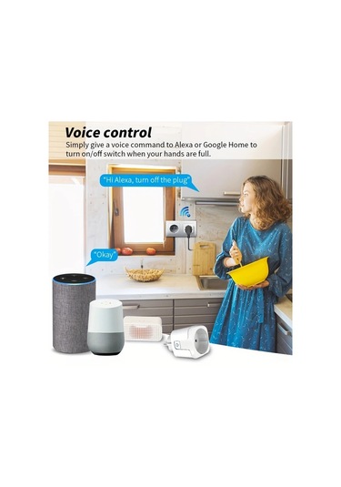 Motion003 4 Adet Akıllı Priz Tuya Wifi 16a Avrupa Standart Fiş Uzaktan Kumanda Alexa Google Home Uyumlu Sku 16a 4 Adet