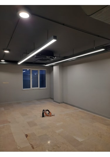 Luna / Sarkıt Avize / 150 CM / Alüminyum Antrasit Gövde