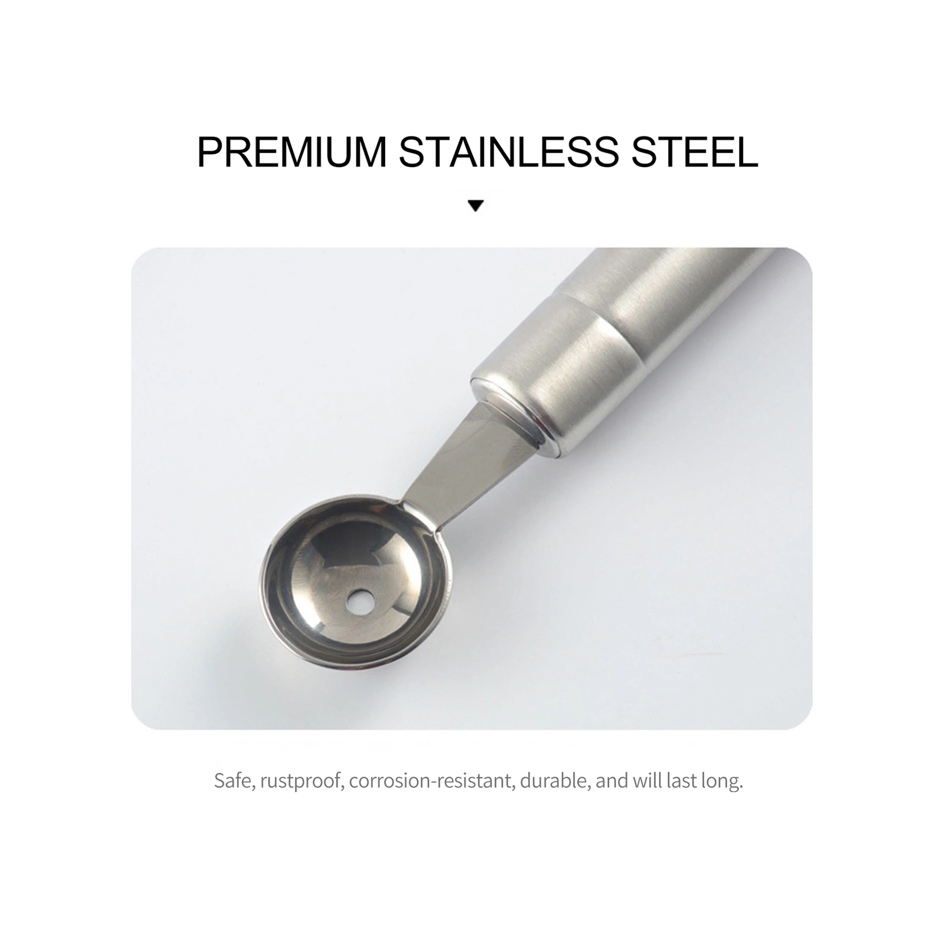 Youmex Çift Uçlu Paslanmaz Çelik Meyve Topu Kese Ve Oymak Bıçağı - Mutfakta Pratik Kullanım, Taze Meyve Salataları İçin Ideal Diğer