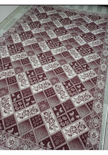 Savan Dokuma Halı Örtüsü 6m² 200 300cm Kale Bordo1 Bordo