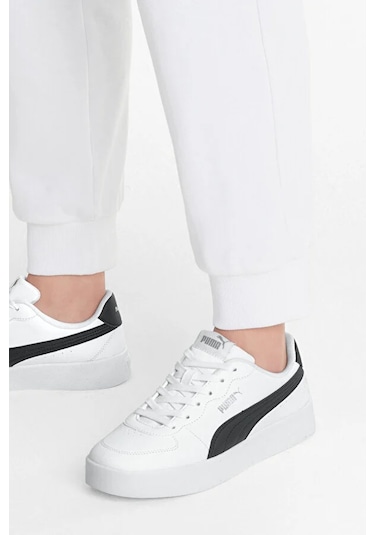 Puma Skye Clean Kadın Beyaz Günlük Ayakkabı 38014702 BEYAZ SİYAH Beyaz - Siyah