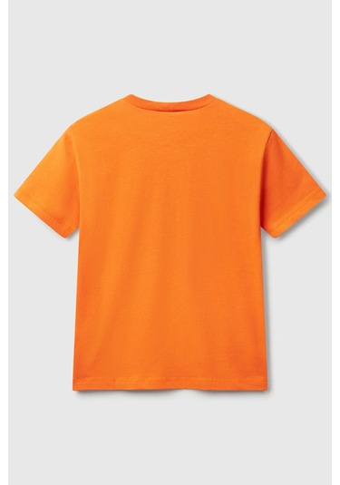 United Colors Of Benetton Erkek Çocuk T Shirt 3jerc10pe Turuncu Turuncu