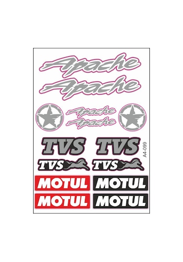 A4 Sticker 099 Tek Paket Çoklu Sticker Çok Renkli