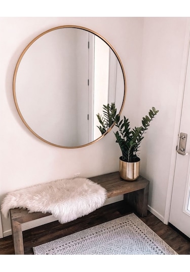 Ersan Dizayn Metal Çerçeve Dekoratif Yuvarlak Ayna