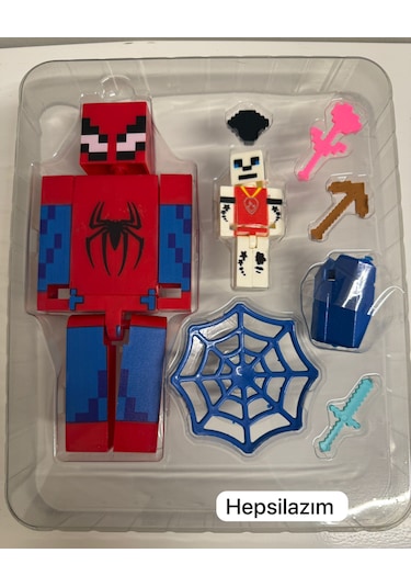 Oyuncak Minecraft Avengers Spiderman Figür Seti Aksesuarlı Minecraft